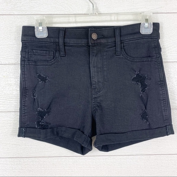 HOLLISTER High Rise Short Stretch 3” Distressed - Picture 4 of 8